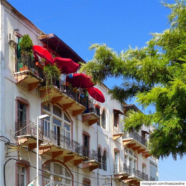 Summer is here... here are the umbrellas ⛱⛱⛱⛱... ... beirut  lebanon ... (Mar-mikhael, Beirut)