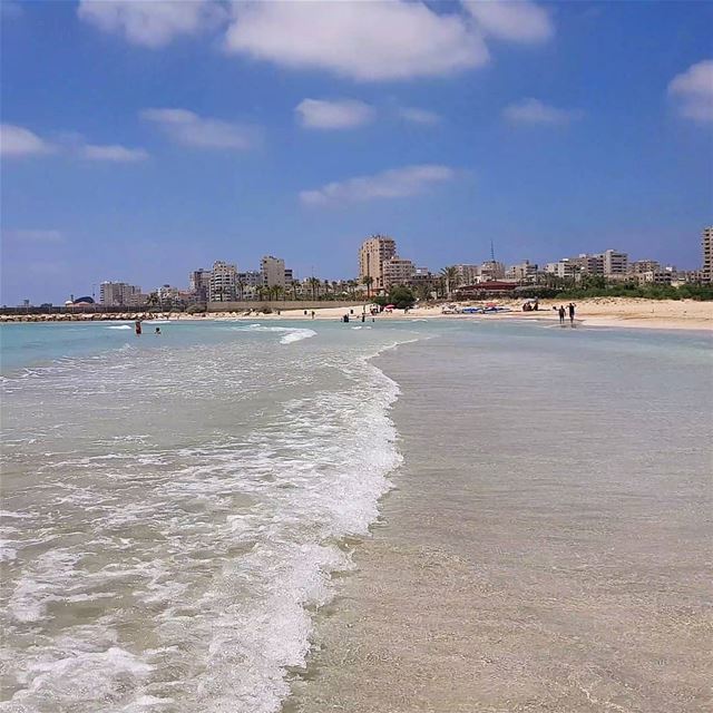 Summer is real😎😎🏊‍♀️🤽‍♀️🇱🇧 summer  beach  whitesand  clean ... (Tyre, Lebanon)
