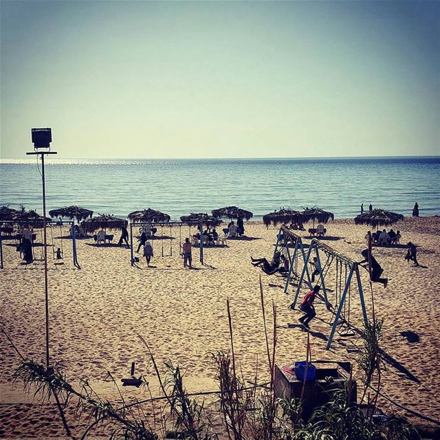 Summer's touch in Beirut's Spring...💦🍃🎈🌡🌞💦By @truewealth_manal_tami (Ramlet Al Bayda Public Beach)