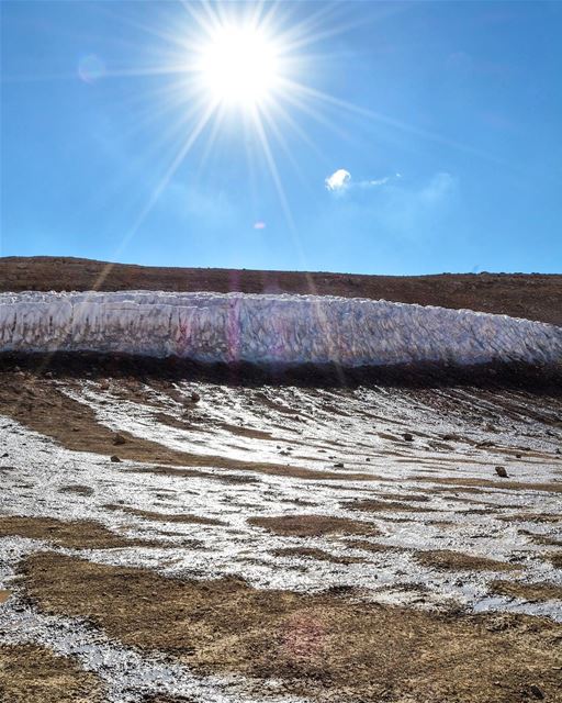 .Summer snow! This is the highest point in the middle east! Kornet es... (Qornet es Saouda)