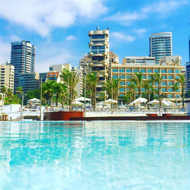  summer  throwback  tb  pool  beach  chilling  swimming  fun  city ... (Riviera Hotel & Beach Lounge Beirut)