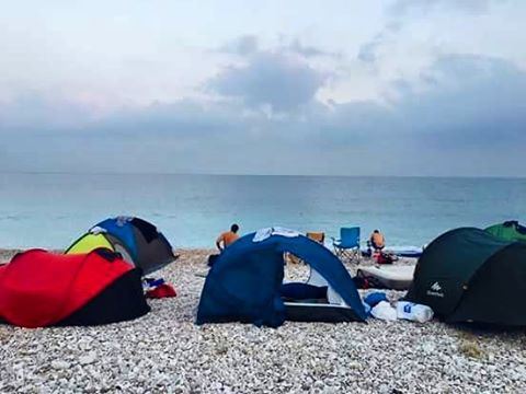 Summertimes with friends ... beach camping ❤🌲🌎 lebanon  batroun  beach ... (Al Batrun, Liban-Nord, Lebanon)