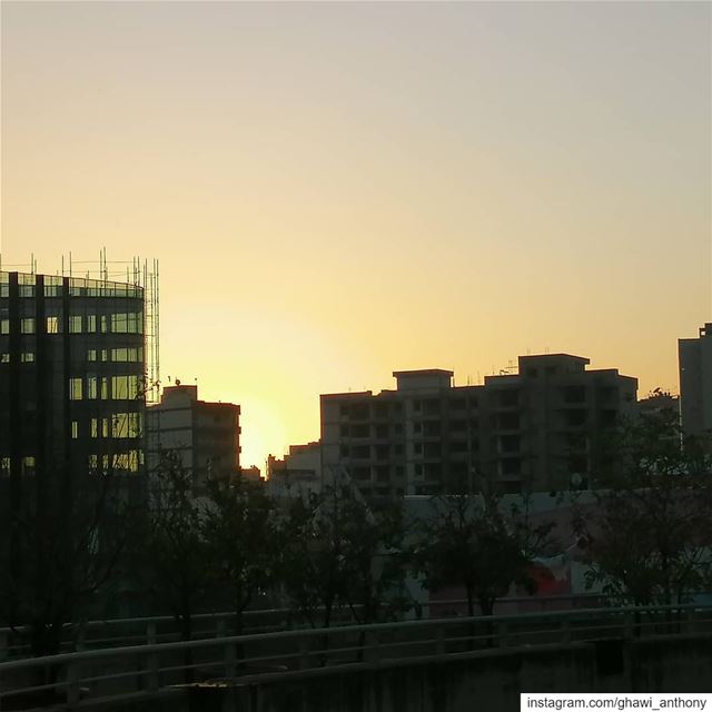 Sun💛Set🌇_________________________________________ sunset  buildings ... (Furn El Chouback)