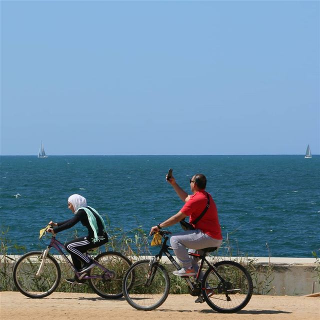 Sunday funday. .. Today Beirut seaside, or widely known as Biel, was full... (Biel)