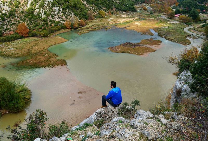  sunday trip roadtrip lake lagoone cliff view nature naturephotography... (3youn el Samak)