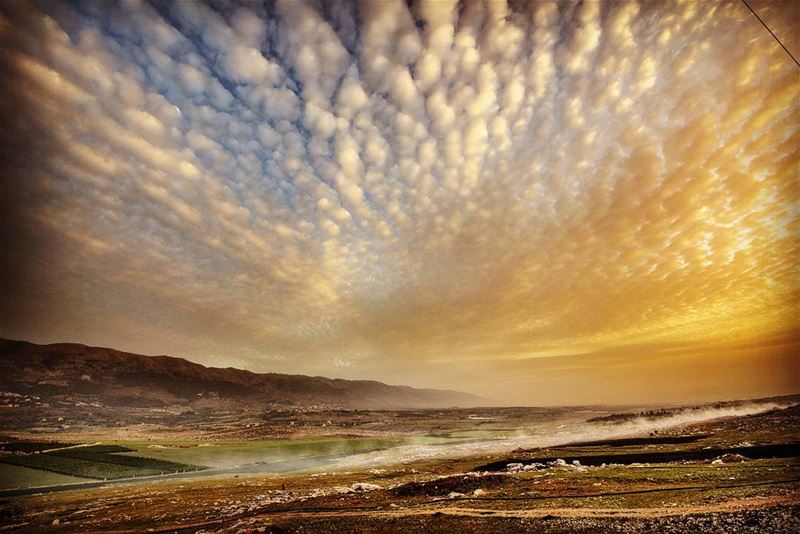 Sunrise from Joub Jannine Beqaa Valley. 