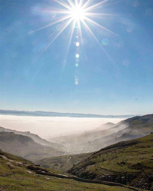  sunrise sun bluesky skyview abovetheclouds bekaavalley landscape nature... (Bekaa Valley)