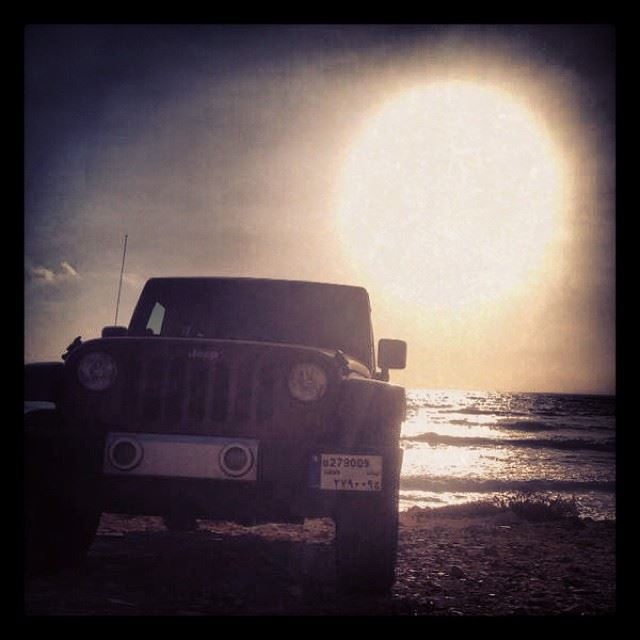  sunset beach offroad wrangler first time 4x4 jeep batroun lebanon besty...