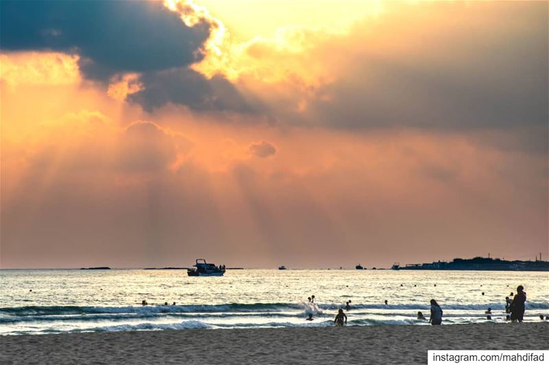  Sunset Beirut clouds beach lebanon aunraus Pysglb Nature Landscape... (Tyre, Lebanon)