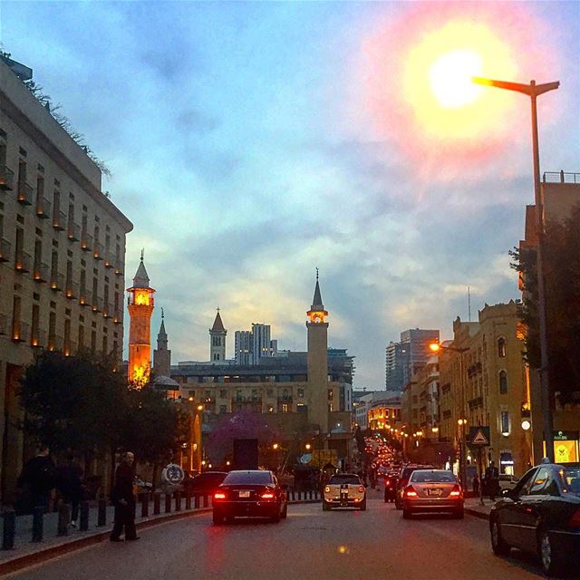 Sunset blues, sunset beirut...stay beautiful... (Downtown Beirut)