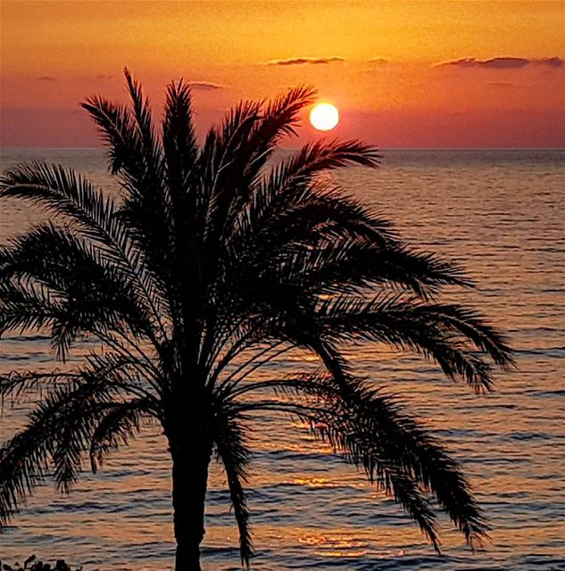  sunset by  mediterranean  sea  byblos  jbeil  lebanon  water  waves ... (Ocean Blue)