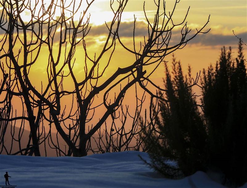  sunset coldweather  snow winter chouf jbaa lebanon lebanonbyalocal...