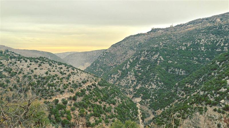 Sunset from the Skulls Valley Lebanon  Lebanese   Sunset  villages  ... (Wadi Al Jamajem)