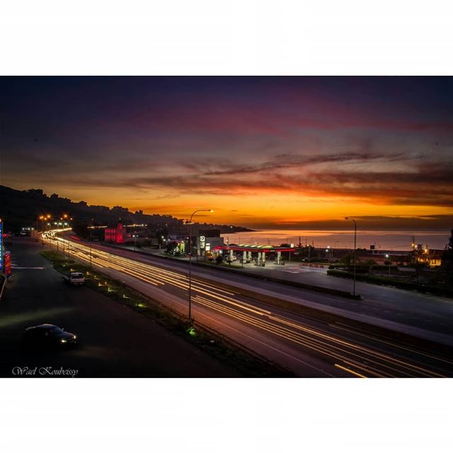  sunset  highway  street  city  lebanon  dusk  cars  sunsets  ig_lebanon ... (Damour, Lebanon)