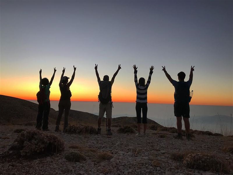 Sunset hikers‼️................. lebanon  nature ... (Above)