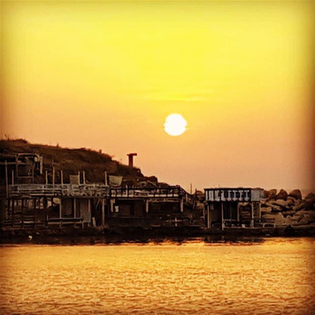 Sunset in anfeh, our little greece ;)  tourlebanon  tourismlebanon ... (Anfeh, Lebanon)