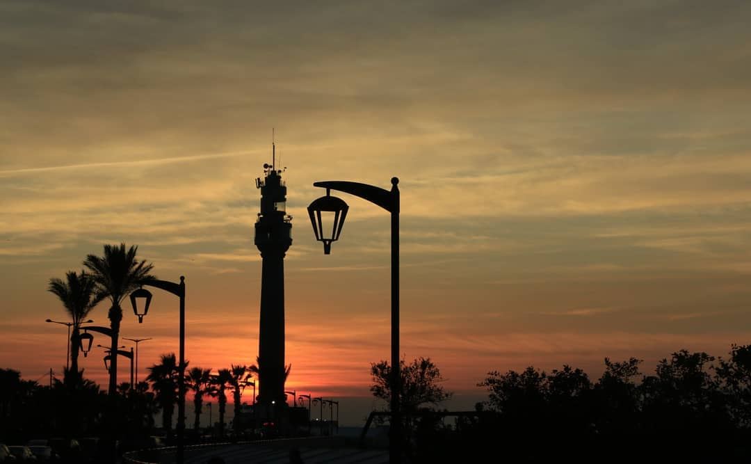 Sunset in Beirut has something special... Whether it is the Mediterranean... (Manara Beyrouth)