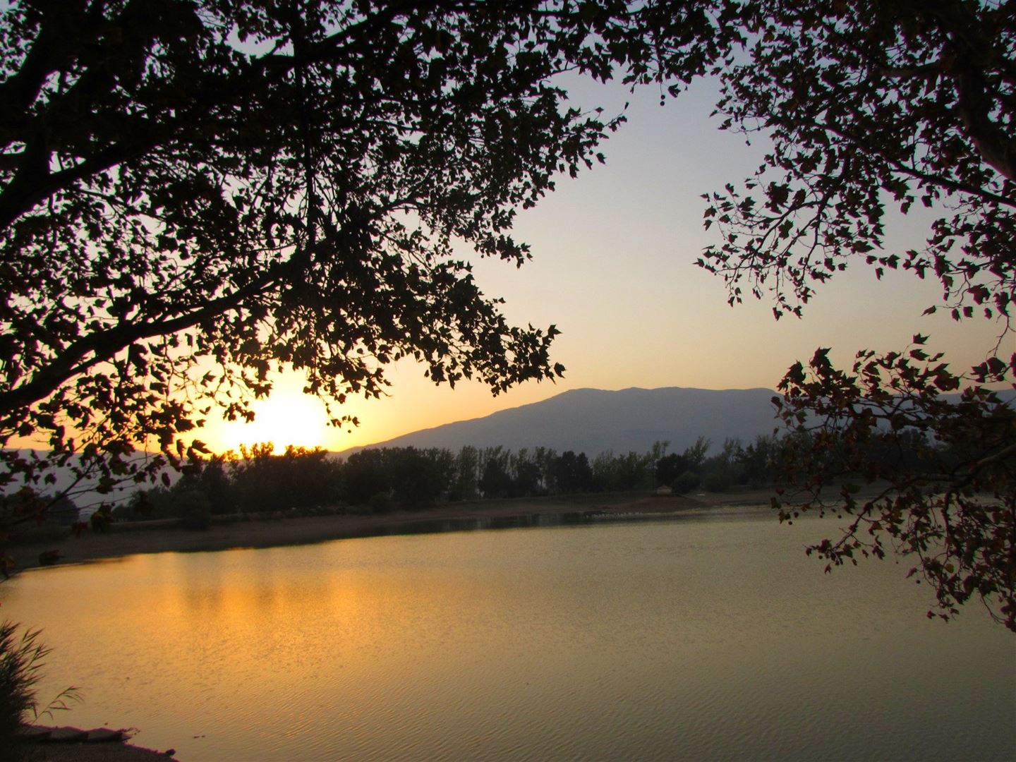 Sunset in Taanayel Lake Bekaa