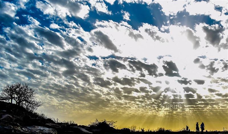  sunset  lebanon  mountain  livelovelebanon  clouds  ray  sunlight  blue ...