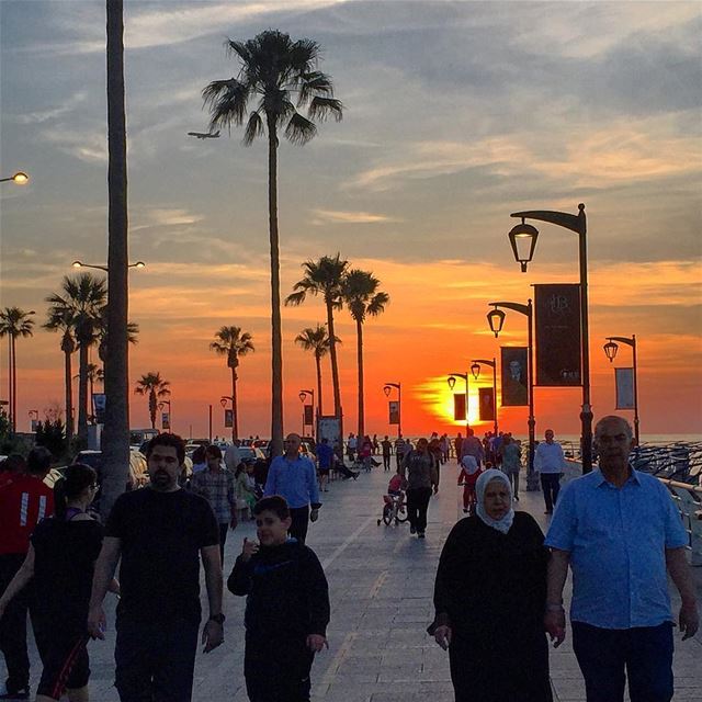  sunset  nature  naturelovers  naturecolors  walk  people  WhatsUpLebanon ... (Beirut, Lebanon)