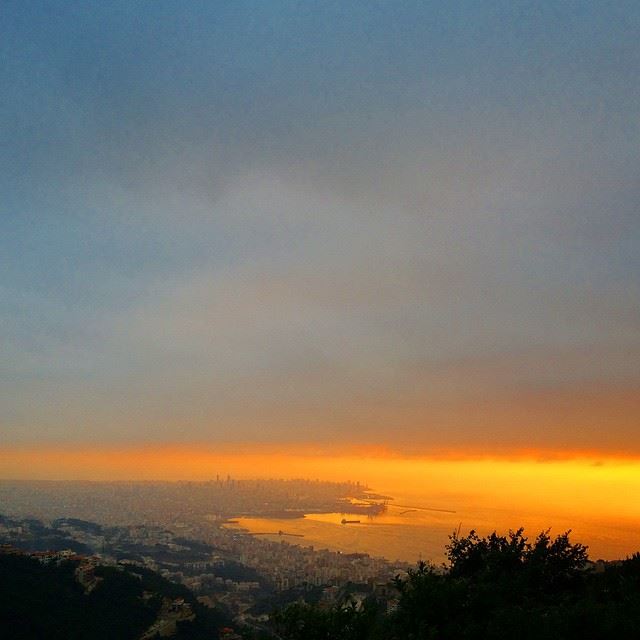  Sunset over  BeitMisk!  heaven  beauty  golden  colors  Beirut  Lebanon ...