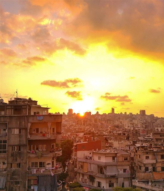 Sunset over Burj Hammoud 😍 lebanon  nature  naturelovers  natureporn ... (Burj Hammud)