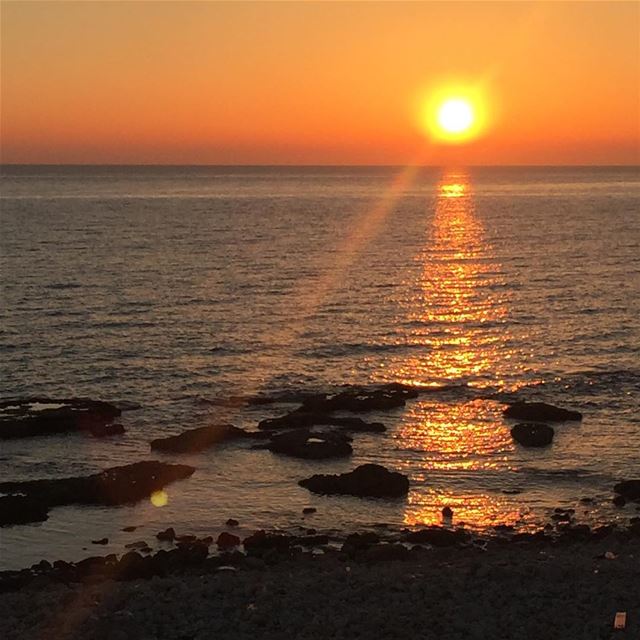 Sunset over the Mediterranean sea over Amchit lebanon  sunset ... (Amchit)