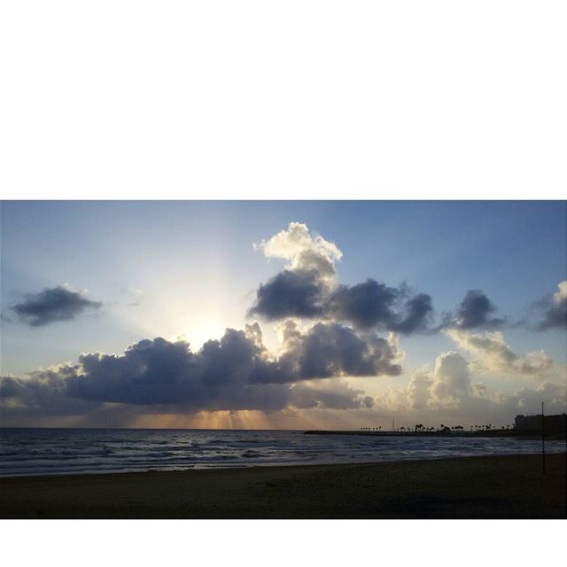 Sunset Ramlet el bayda  sunset  clouds  sea  seashore  beirut ...