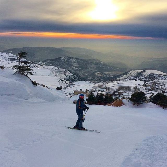 Sunset ride faraya  farayalovers  mzaar  faqra  sunset  sports961 ... (Mzaar 2400m)