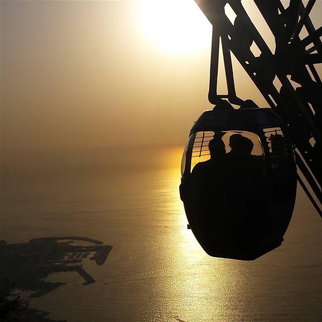 Sunset rides  ToTheTop 🚡🌅 📷 @majisff  Teleferique  CableCar ... (Harîssa, Mont-Liban, Lebanon)