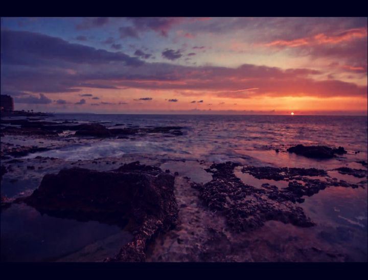  sunset  sea  sky  clouds  rocks  byblos  lebanon  snapshot  photo  photos... (Byblos, Lebanon)