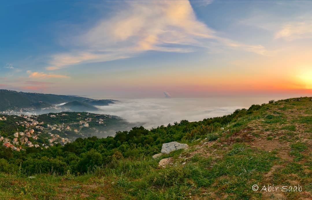 Sunset sights & nature sounds trigger in us a feeling of serenity and... (El Kfour, Mont-Liban, Lebanon)
