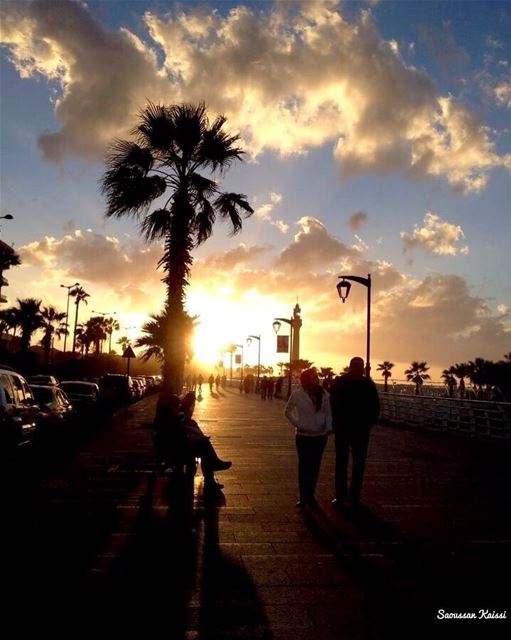 sunset  sky  clouds  silhouette  beirut ...