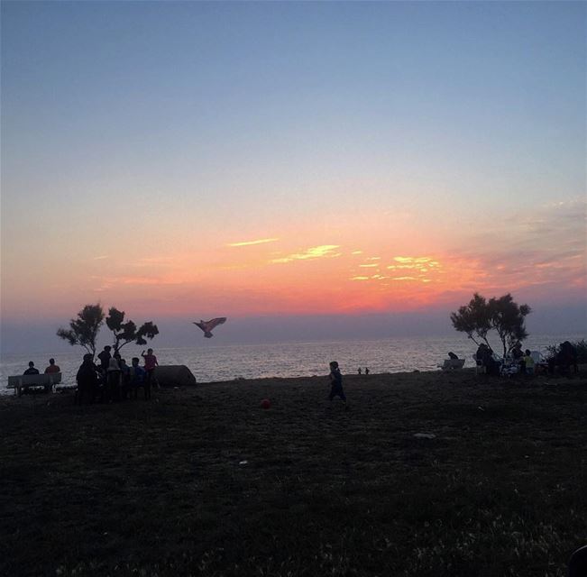  sunset tyre sour sea sky seats lebanon insta_lebanon lebanonspotlights... (Al Kharab Beach)