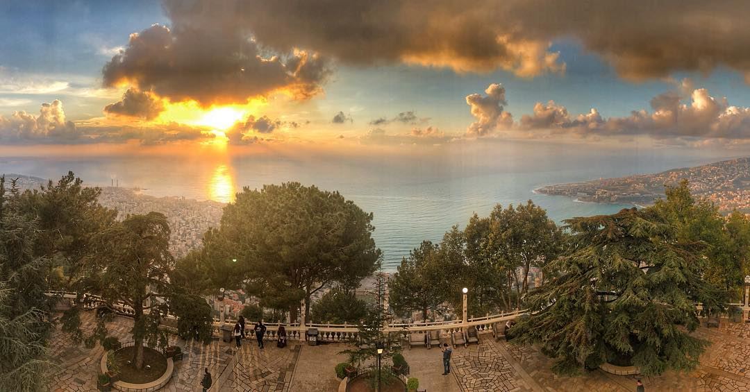  Sunset ; When magical moments happen! 🌅 lebanonpicks  natgeotravel ... (Our Lady of Lebanon)