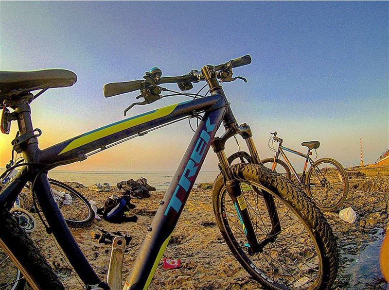 🌅🚲🌅• sunsets  lebanon  beirut  lebanonsea  bikeselfie  goprolebanon ...