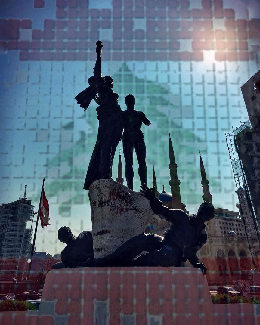 Superficial patriotism ,phantom liberties, political martyrdom, we all... (Martyrs' Square, Beirut)