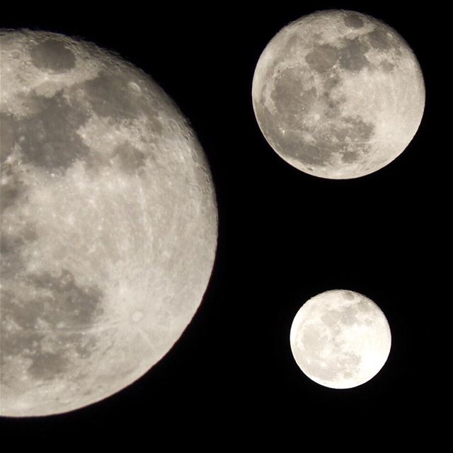 SuperMoon as seen tonight from Baskinta, Mount Lebanon 🇱🇧 Photo Credit: @ (Baskinta, Lebanon)