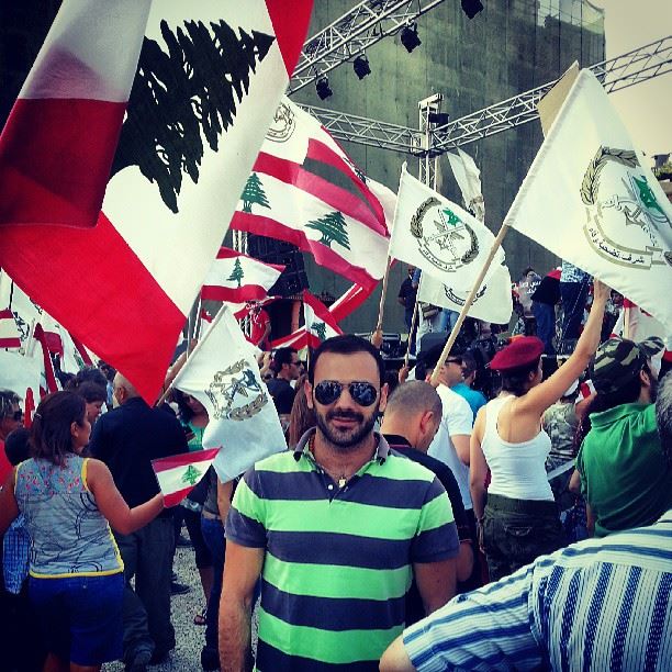  supporting the  Lebanese   army   Beirut  Lebanon  flags  cedar ...