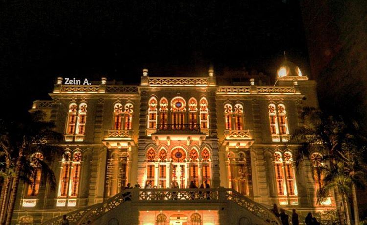 Sursock museum🏰 good  evening  sursock  museum  architecture  light ... (Sursock Museum)