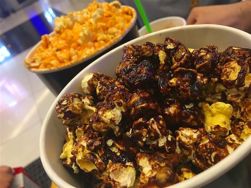 Sweet n Savory. 😎🙈 cheese  n chocolate popcorn 🍿🍿 ... weekend... (Beirut, Lebanon)