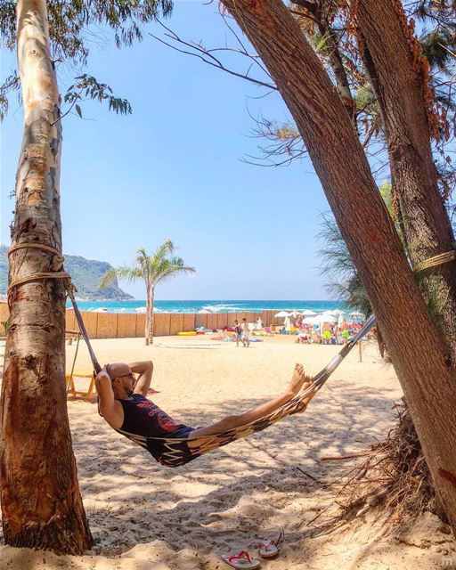 ‎- Swinging in the backyard -..... livelovechekka  beach  chekka ... (El Herri, Liban-Nord, Lebanon)