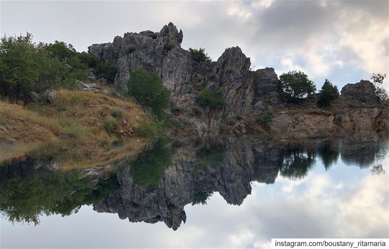 Symmetry......✨••••••••••••••• reflectionphotography ... (Feitroun, Mont-Liban, Lebanon)