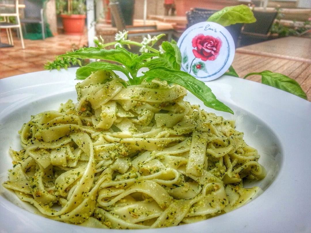 Tagliatelle with Pesto Sauce, Sheikh El Mehshe and Salmon Soup is on the... (Em's cuisine)