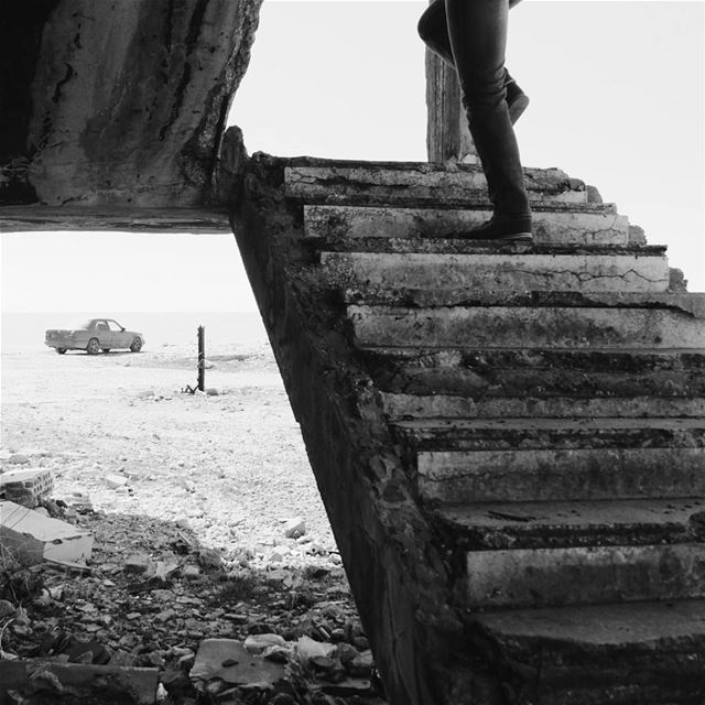 "Take a small step everyday" bnw  bnw_society  bnw_planet  stairs ... (Hamat)