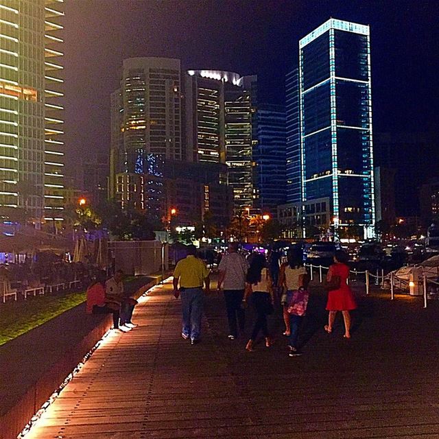Take a walk on the bright side  zeytounabay  lights  night  city ... (Zeytouna Bay)