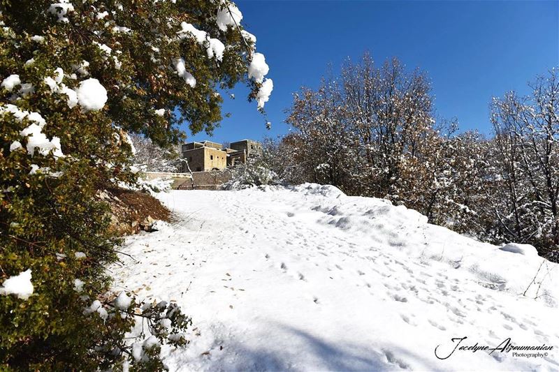 "Take only memories,leave only footprints." morning memories life winter... (Kfardebian Lebanon)