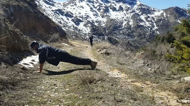 Taking the gym out with @ptroyfarhat  pushup  workout  fitness  fit ...