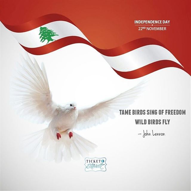 Tame birds sing of  freedom. Wild birds  fly. - John Lennon... (Beirut, Lebanon)
