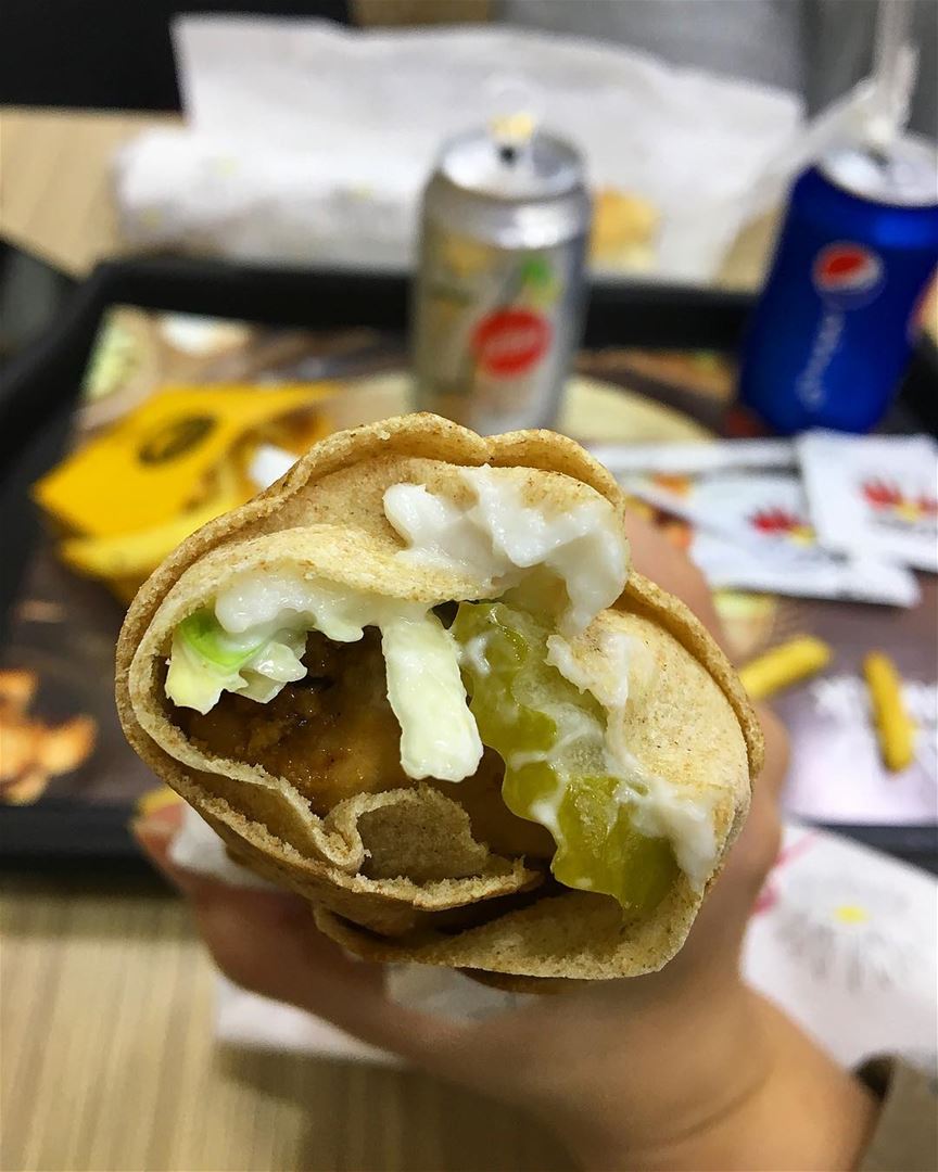 Taouukkkkkkkk + fries + pickles + coleslaw + Garlicccc = 🤤🤤🤤. sunday... (Beirut, Lebanon)